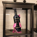 WineFlare – Porte-bouteille de vin flamant rose fantaisiste avec détails décoratifs complexes