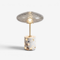 CrystalStone – Lampe de Table Sans Fil en Verre et Pierre