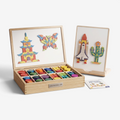 Geomagix - Puzzle magnétique en bois avec motifs géométriques