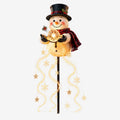 SolarFrost - Lampe de jardin solaire en forme de bonhomme de neige avec LED