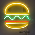 QuickBite - Veilleuse néon fast-food dynamique pour une ambiance tendance et amusante