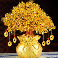 CitrinAura - Arbre à argent en pierre précieuse citrine