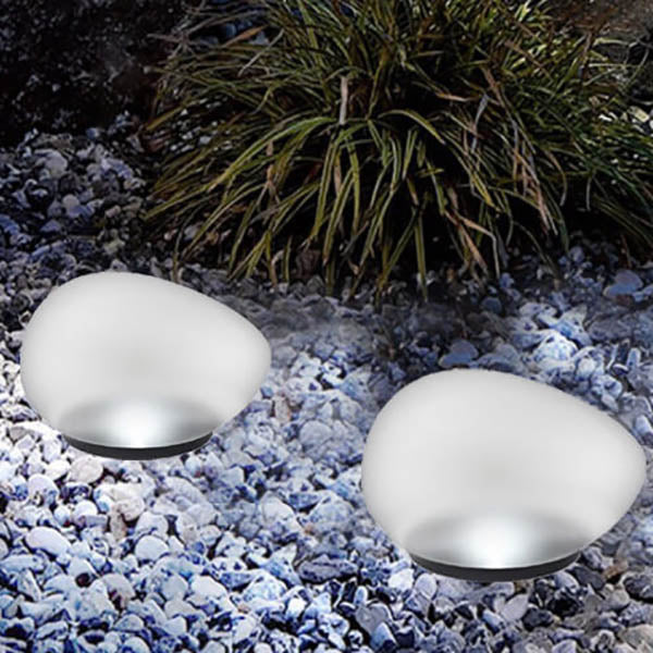 LumiRock – Lumières LED extérieures en forme de pierre pour décoration moderne de jardin et sentier  
