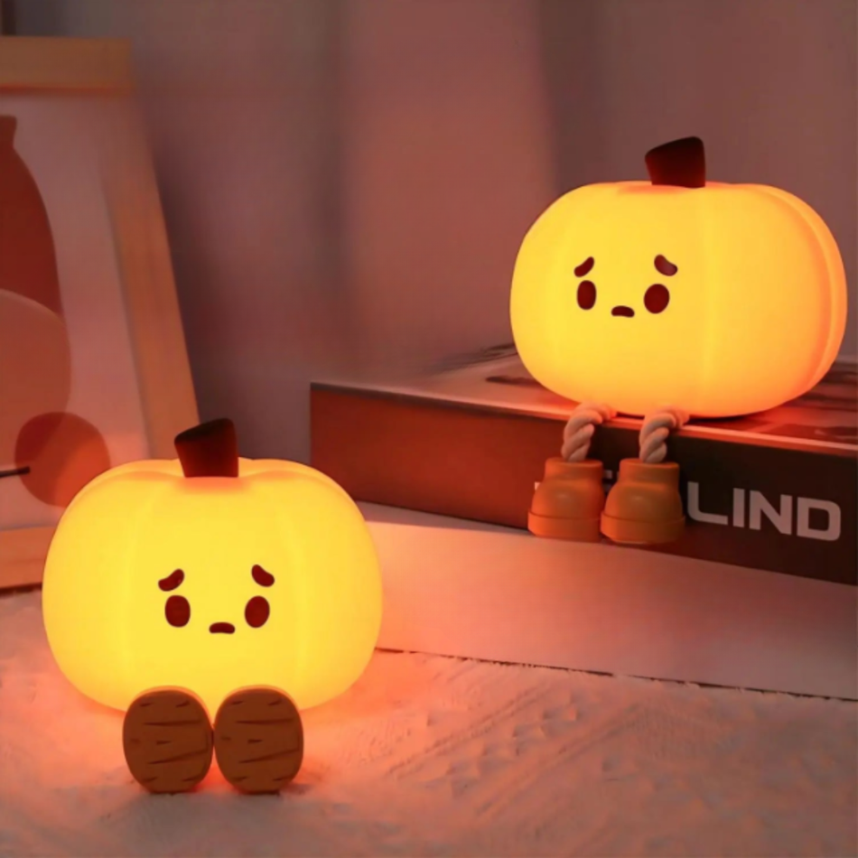 BooBuddy – Sød græskar LED-natlampe til hyggelig Halloween-dekoration