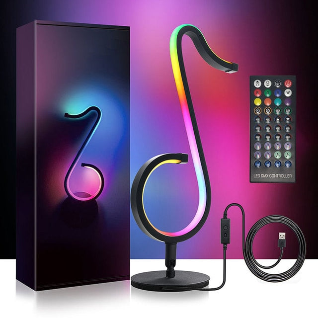 LumiTune - Lampes de table LED RGB musicales avec télécommande