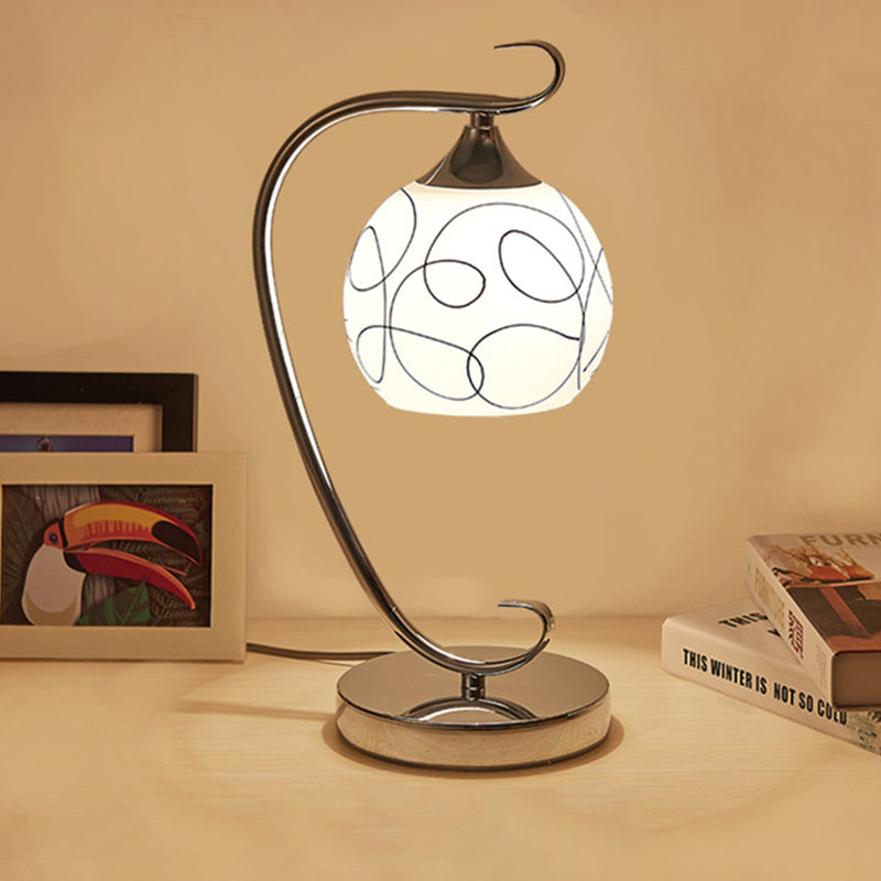 GlowBall - Lampe de table classique blanche en forme de boule pour une élégance intemporelle et un éclairage doux