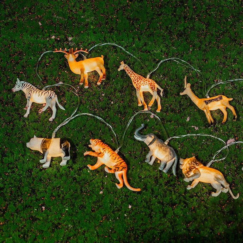 AnimalGlow - Dekorativ dyrestrengslampe i plast til børneværelser