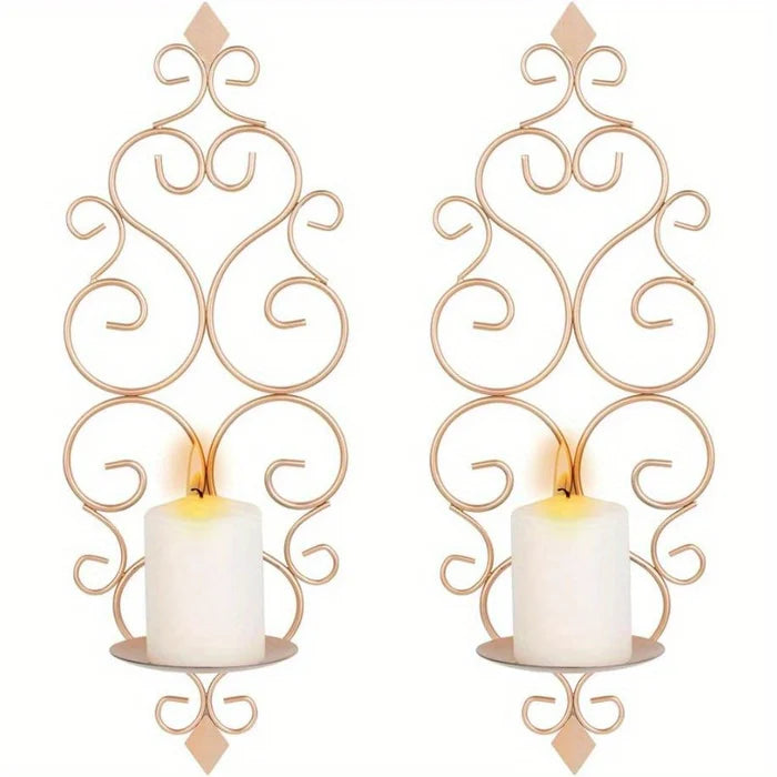 LuxeLoom - Paire d’appliques murales dorées pour un éclairage stylé