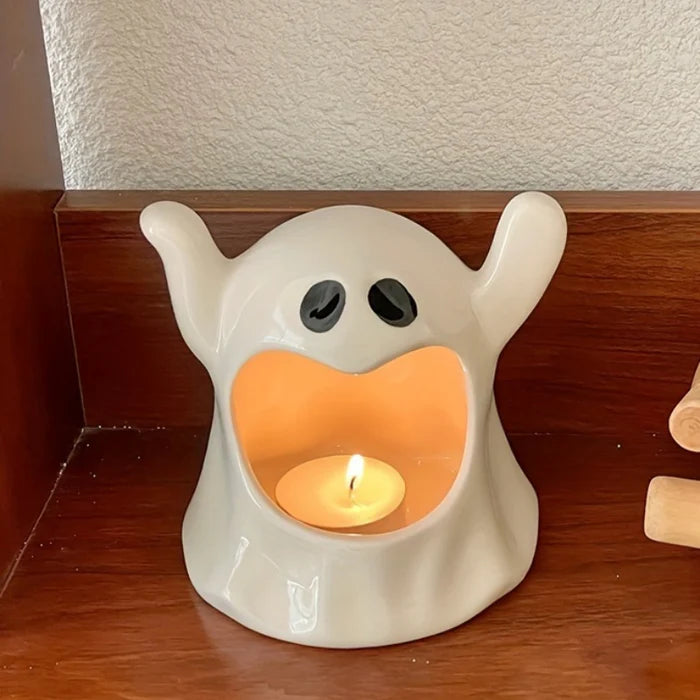 GhostlyGleam - Bougeoir aromathérapie Halloween