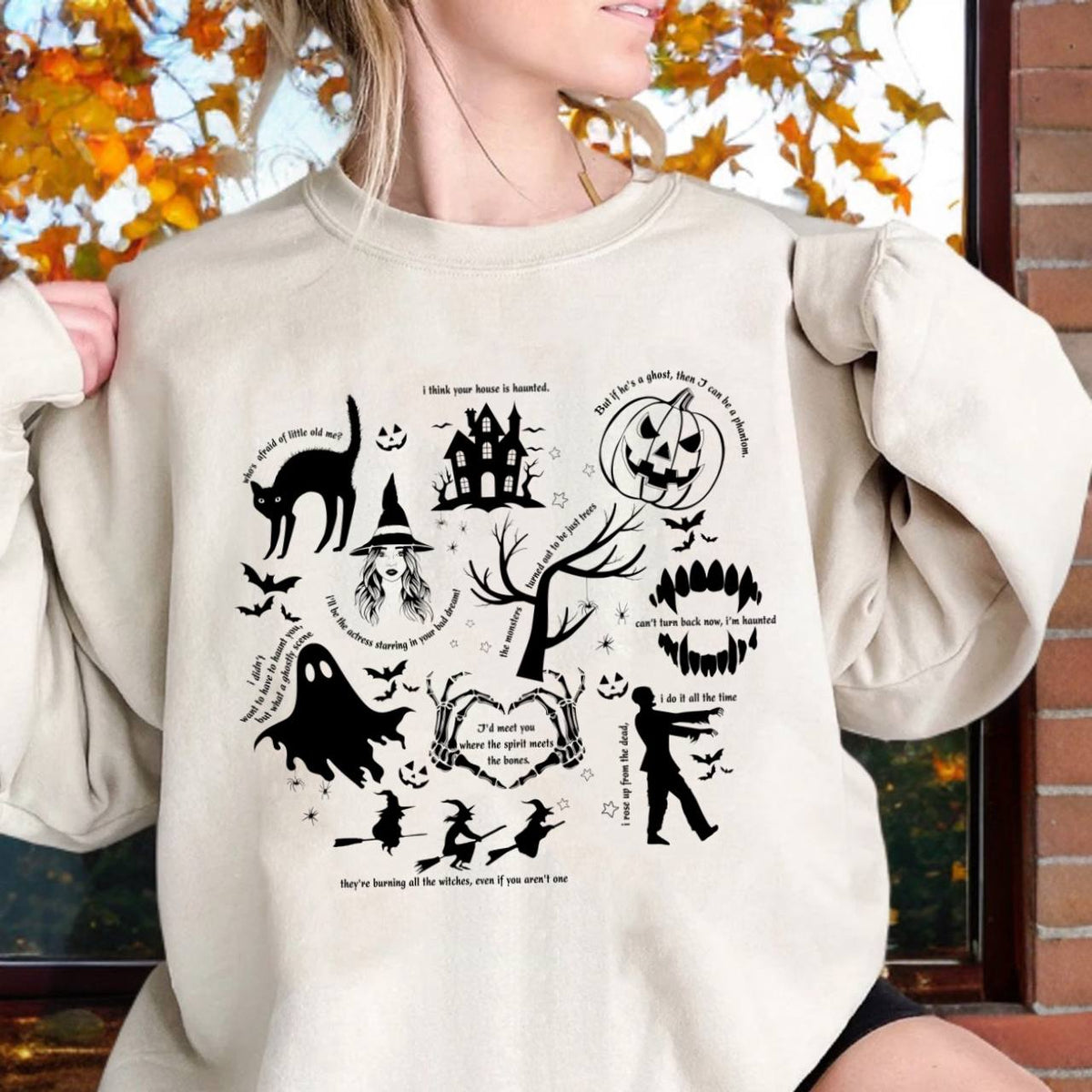 Halloween Graphic Sweatshirt for Women