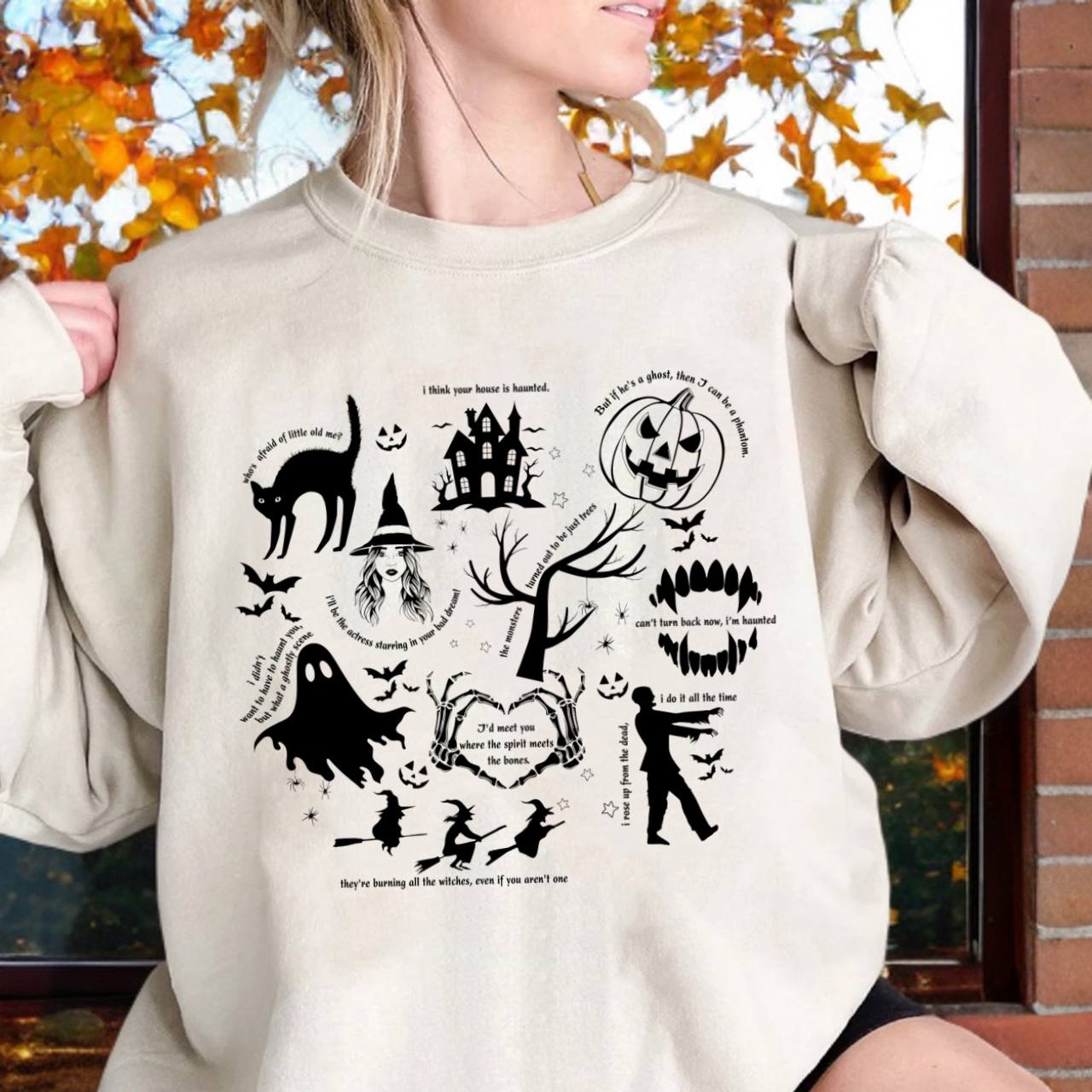 Halloween Graphic Sweatshirt for Women