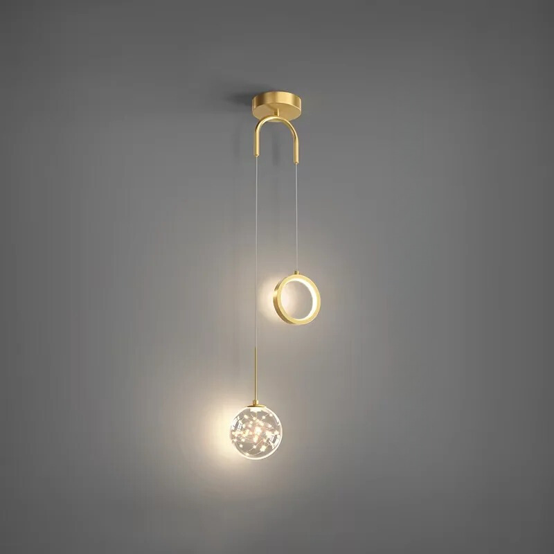 LustraGlow - Suspension LED en cristal élégante pour une lueur sophistiquée
