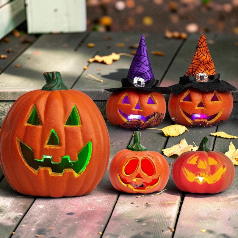 LED Græskar Sæt til Halloween Dekoration