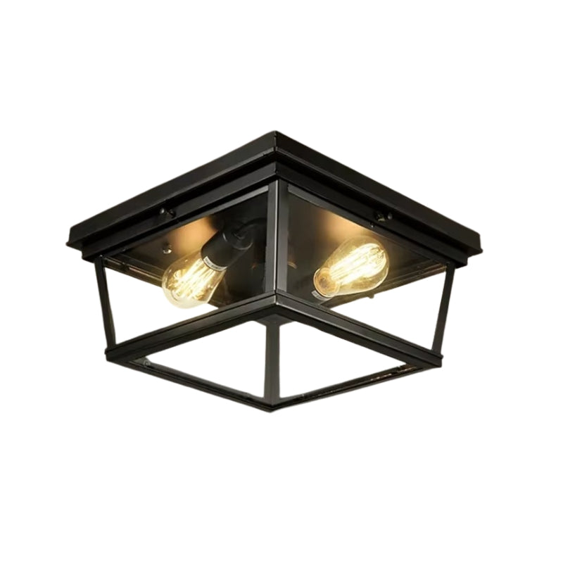 LumeVintage – Plafonnier industriel rétro avec ampoules Edison  