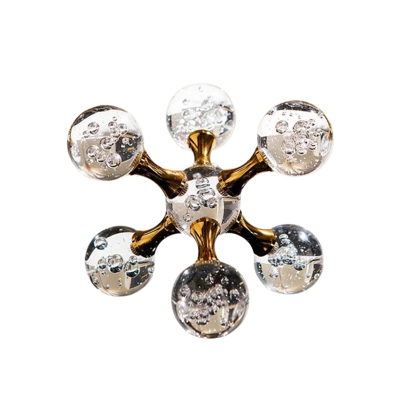 LumiSphere – Décoration de table boule de cristal au design sculptural moderne