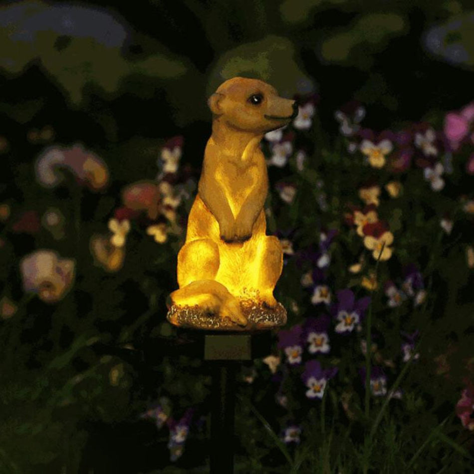 MeerkatGlow - Legende solcellelampe med surikatdesign til energibesparende udendørs dekoration