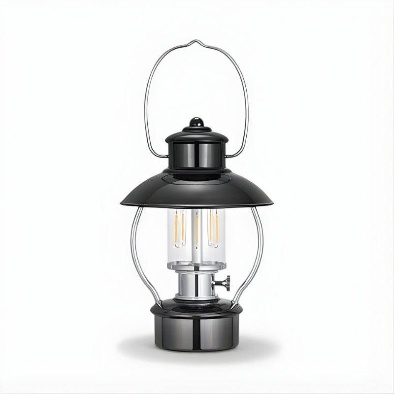 CampGlow - LED Campinglampe med Indbygget Håndtag og Bærbart Design