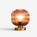 Vitraglow - Lampe de table en verre soufflé avec structure en métal doré