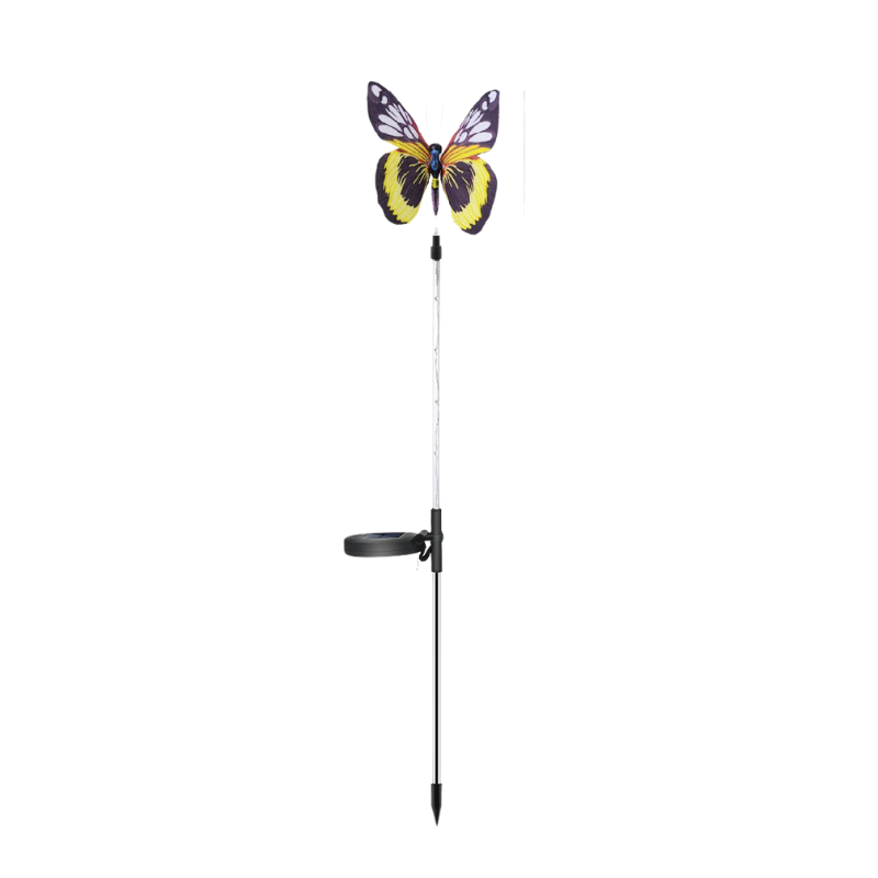ButterflyGlow – Fiberoptisk LED Plænelampe med Farverig Sommerfugleeffekt