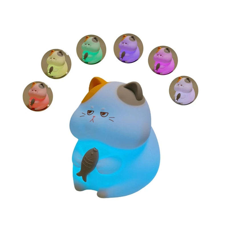 LumiKat – Veilleuse LED rechargeable en forme de chat mignon pour une ambiance chaleureuse  
