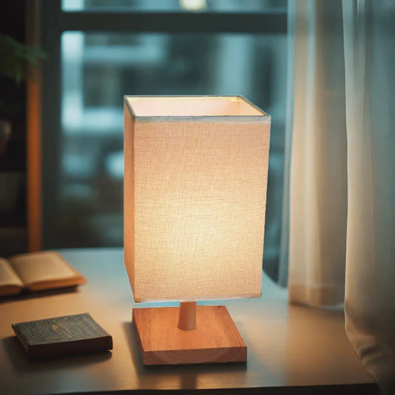 LumeSquare - Lampe de chevet moderne avec une lueur douce et un design géométrique épuré