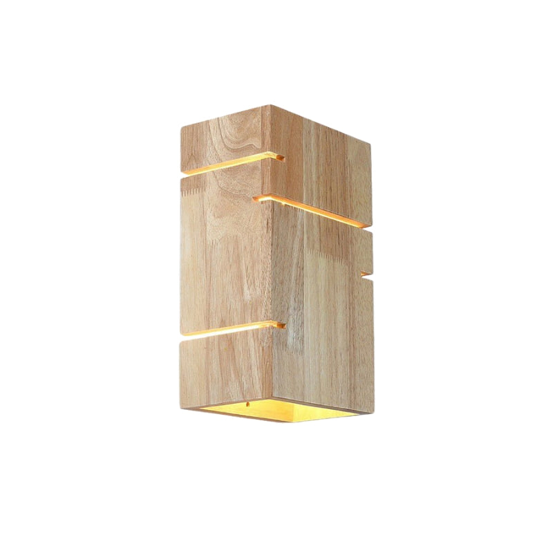 LumiWood – Applique murale rectangulaire minimaliste pour chambre