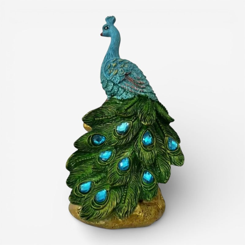 RoyalPlume – Statue décorative de paon pour usage intérieur