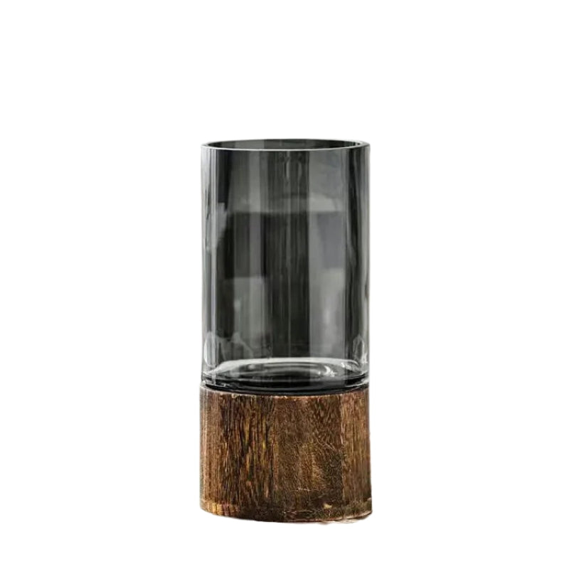 EcoForm – Vase hydroponique en bois et verre au design moderne pour la maison