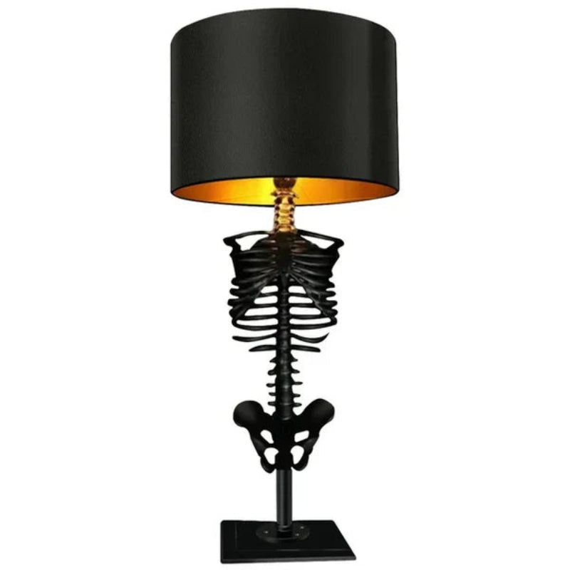 DarkLume – Lampe de bureau LED crâne avec finition noire mate  