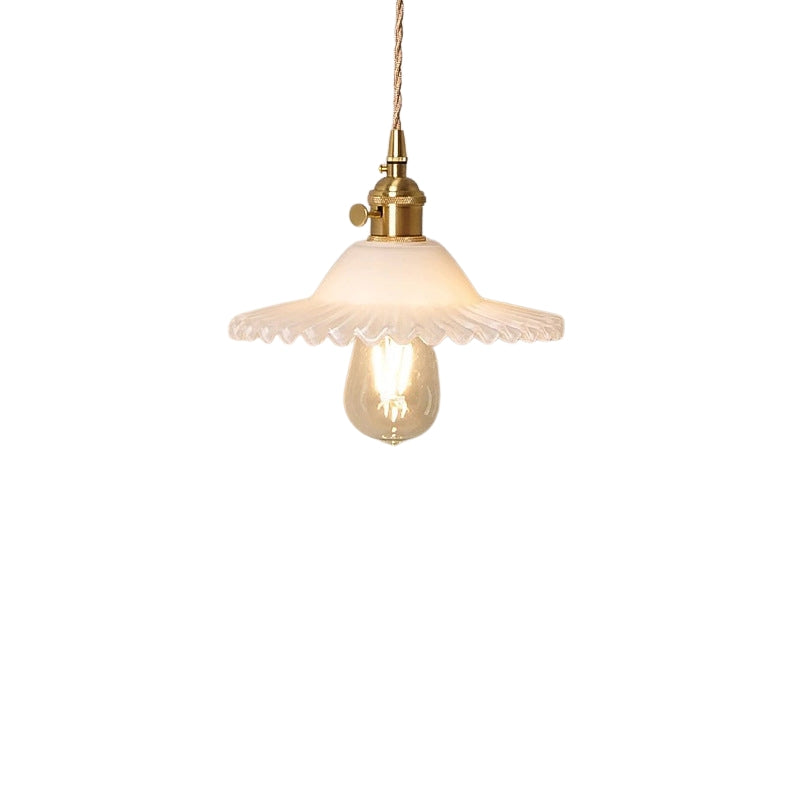 LumiLeaf – Suspension scandinave avec feuille de lotus et verre cylindrique