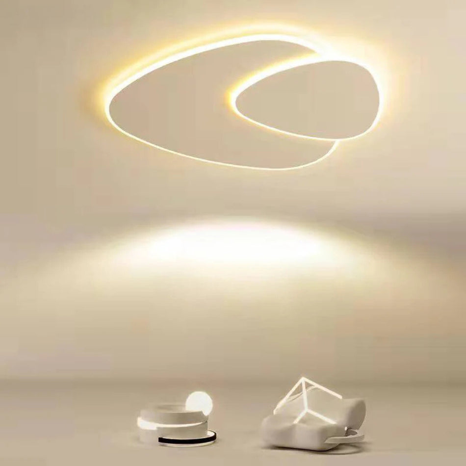 GlowBeam – Lampe de plafond LED minimaliste avec une lueur douce sans scintillement et un design elliptique