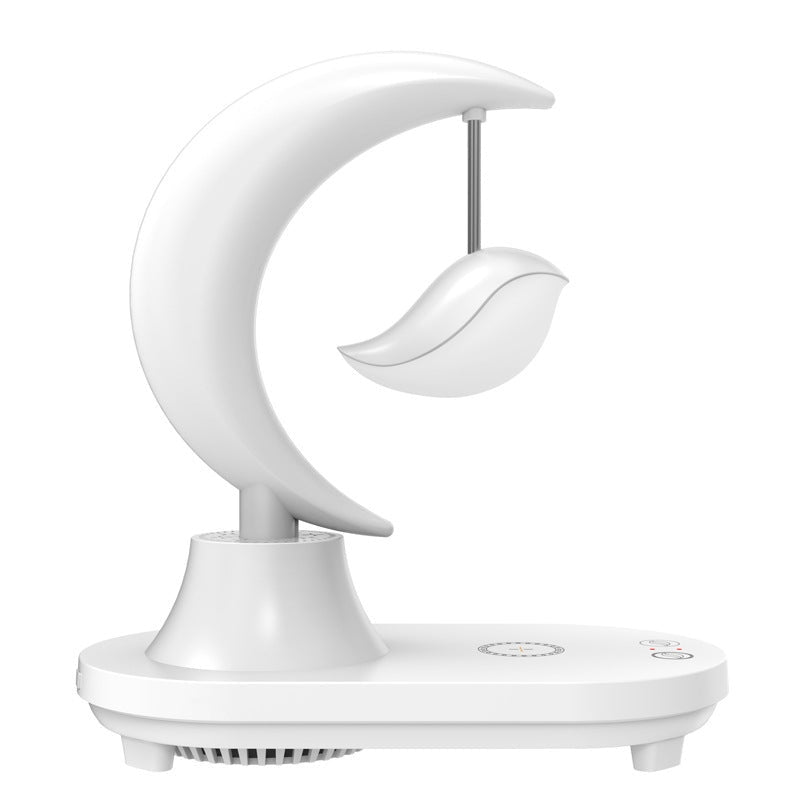 LunaGlow – Moderne Art Deco Bordlampe formet som Måne med LED