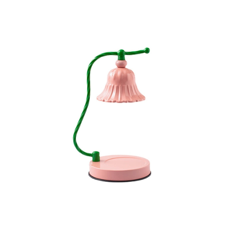 FloraGlow – Lampe de table en verre inspirée des fleurs avec abat-jour en forme de cloche