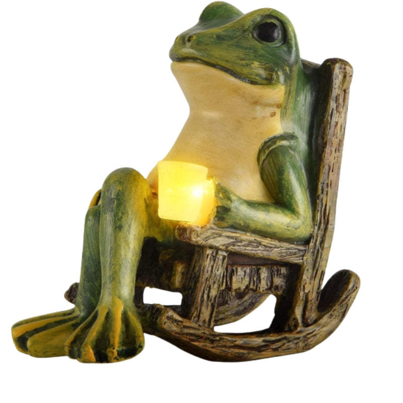 GardenJoy – Mini statue de grenouille pour décoration intérieure et extérieure