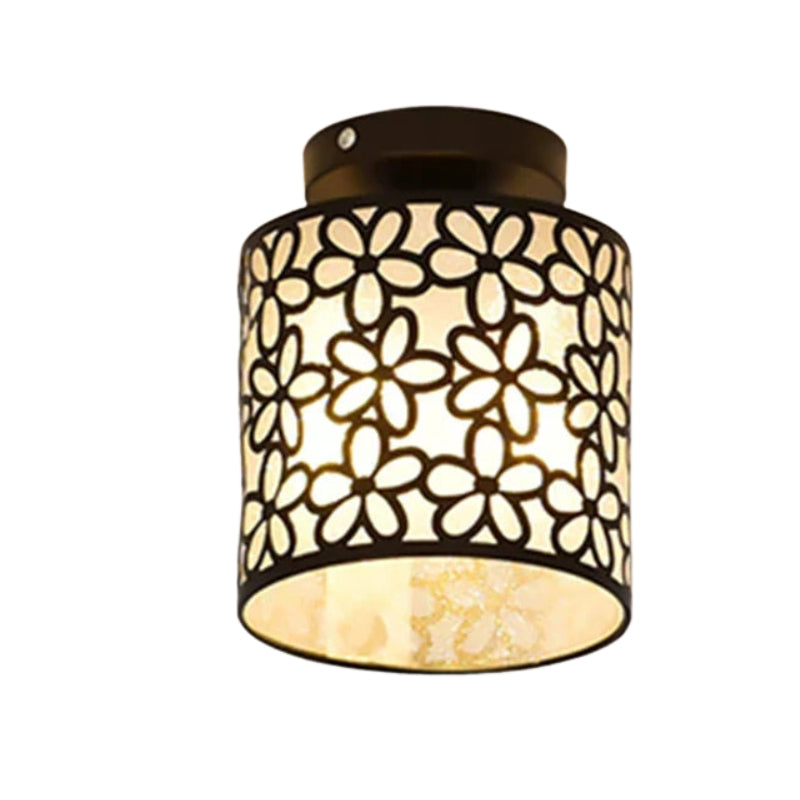 FloraGlow – Elegant blomsterloftlampe med hyggelig belysning og vintage charme