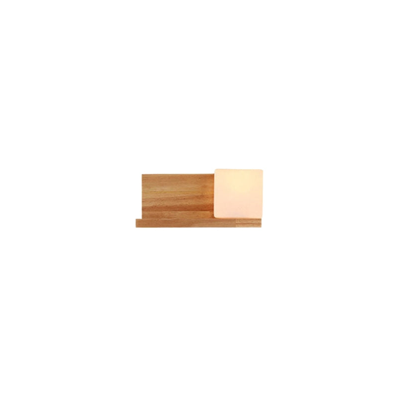LumiWood – Applique murale avec panneaux en bois et verre