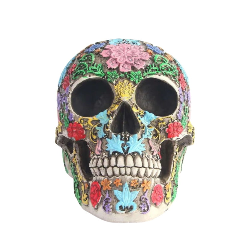 GraveEcho – Décoration crâne Halloween avec finition blanc os  