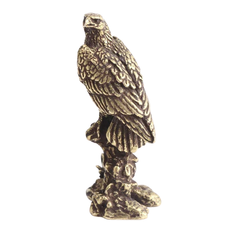 EagleCraft - Figurine Mini Aigle faite à la main pour décoration de bureau