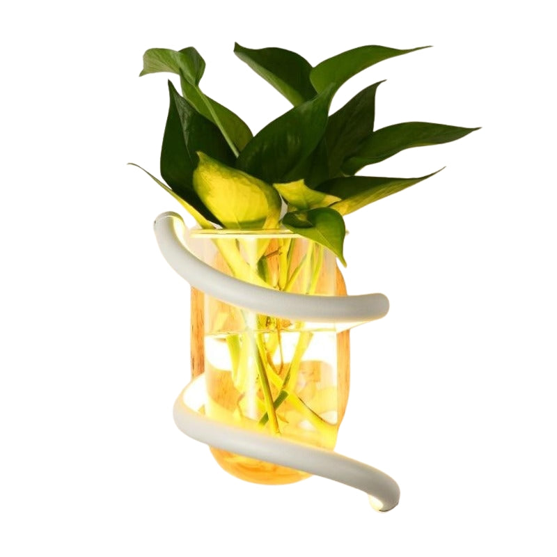 PlantSoul – Applique murale LED moderne avec support en verre pour plantes