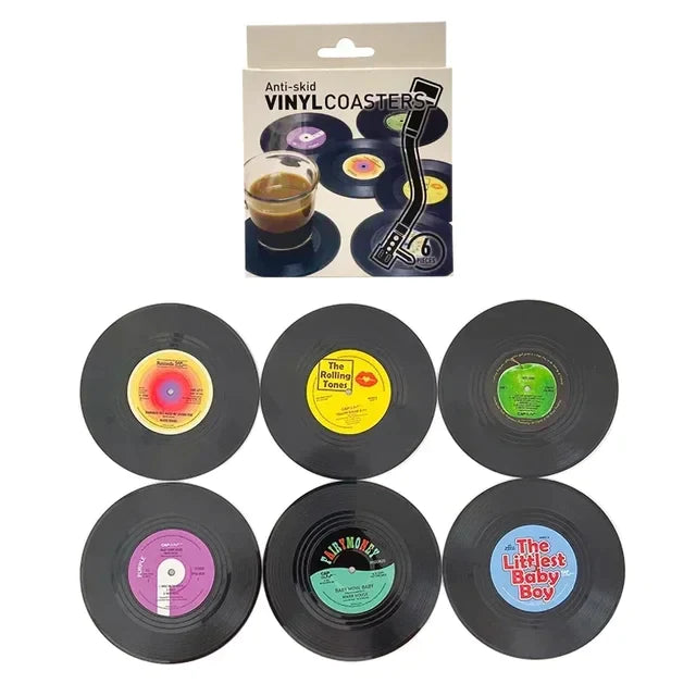 SpinSet – Retro musikinspireret bordskåner med skridsikker bund