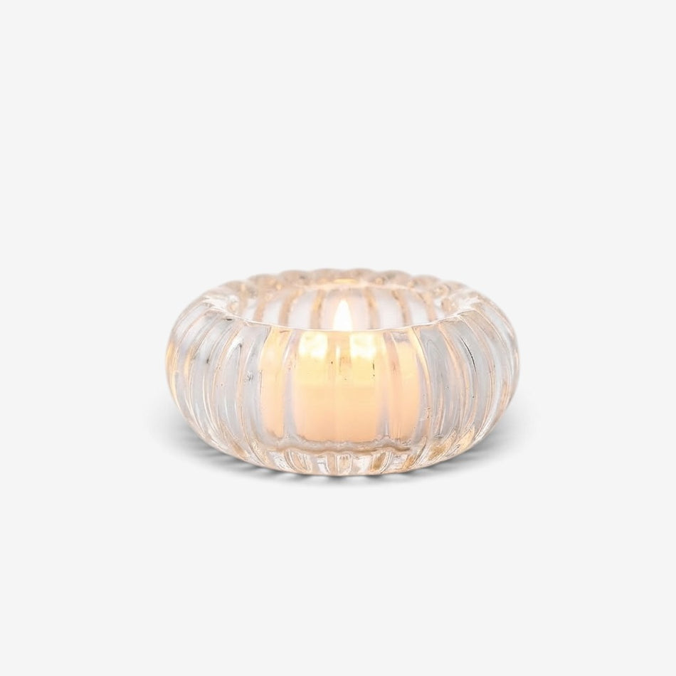 Flowlume - Porte-bougie en verre sculpté