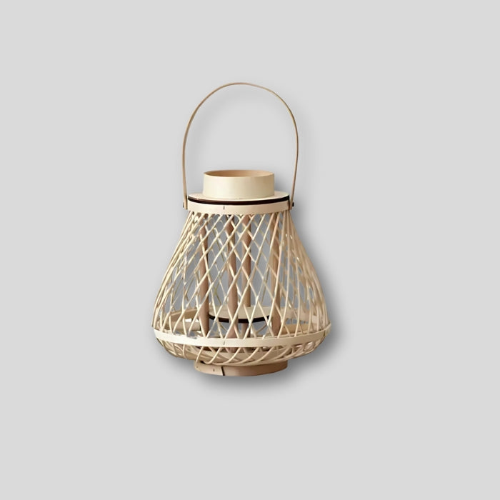 LumaWeave – Lanterne bohème décorative avec lumière sans flamme pour éclairage chaud et ambiant