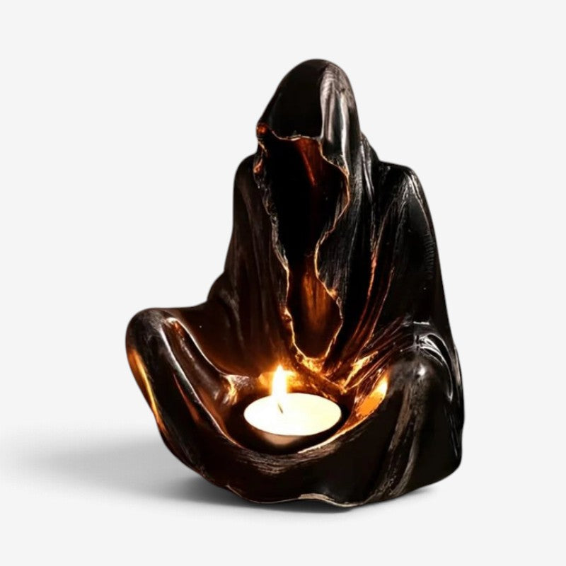 Sculptara - -Porte-bougie en résine avec détails sculptés
