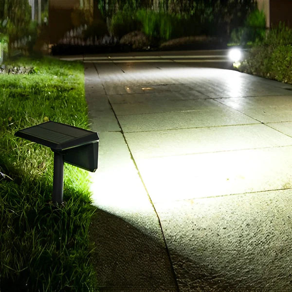 EcoLight - Lampes solaires noires fines pour éclairage extérieur