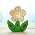 GlowBunny – Figurines décoratives de Pâques avec découpe en couches et accents lumineux doux