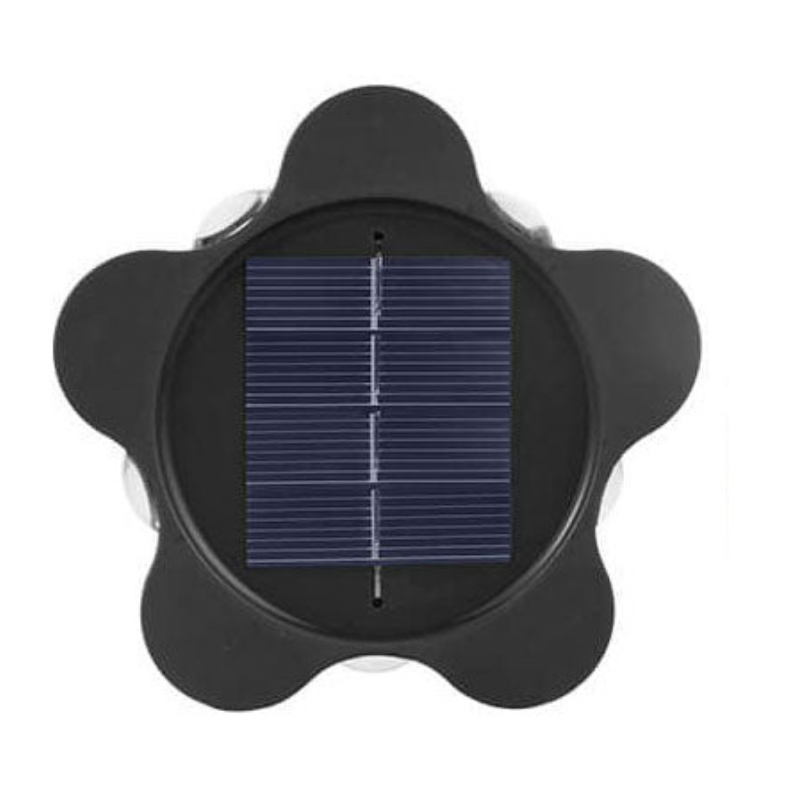 StarGlow – Solcelledrevet LED-udendørs væglampe i pentagramform