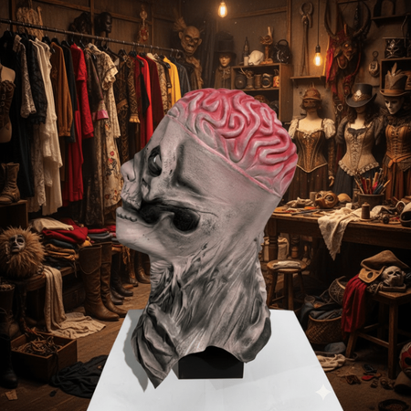 Skeletmaske med Hat til Halloween