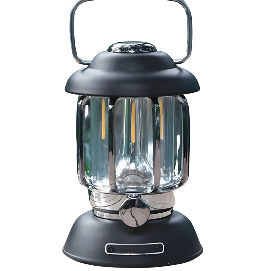 GlowTrail – Lanterne LED rechargeable style rétro pour aventures en plein air