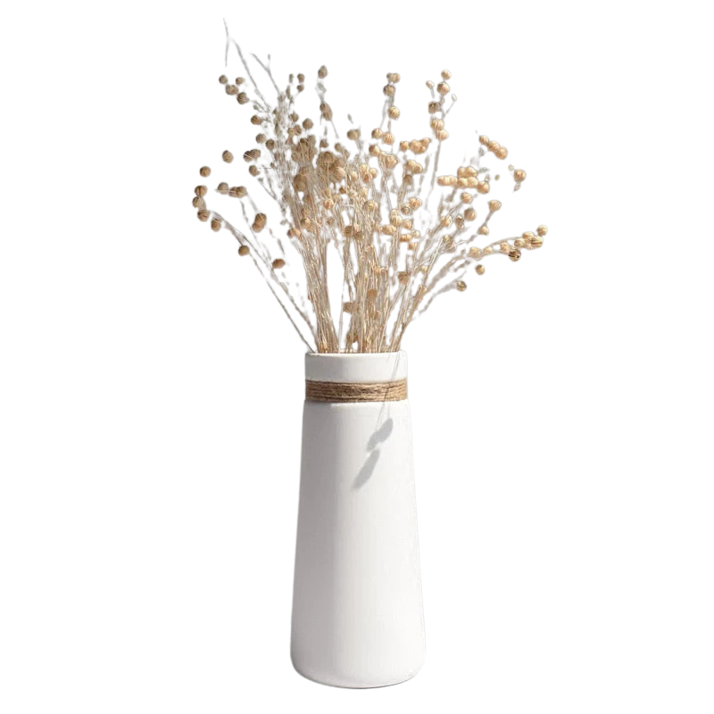 RusticAura – Vase décoratif avec détail naturel en jute