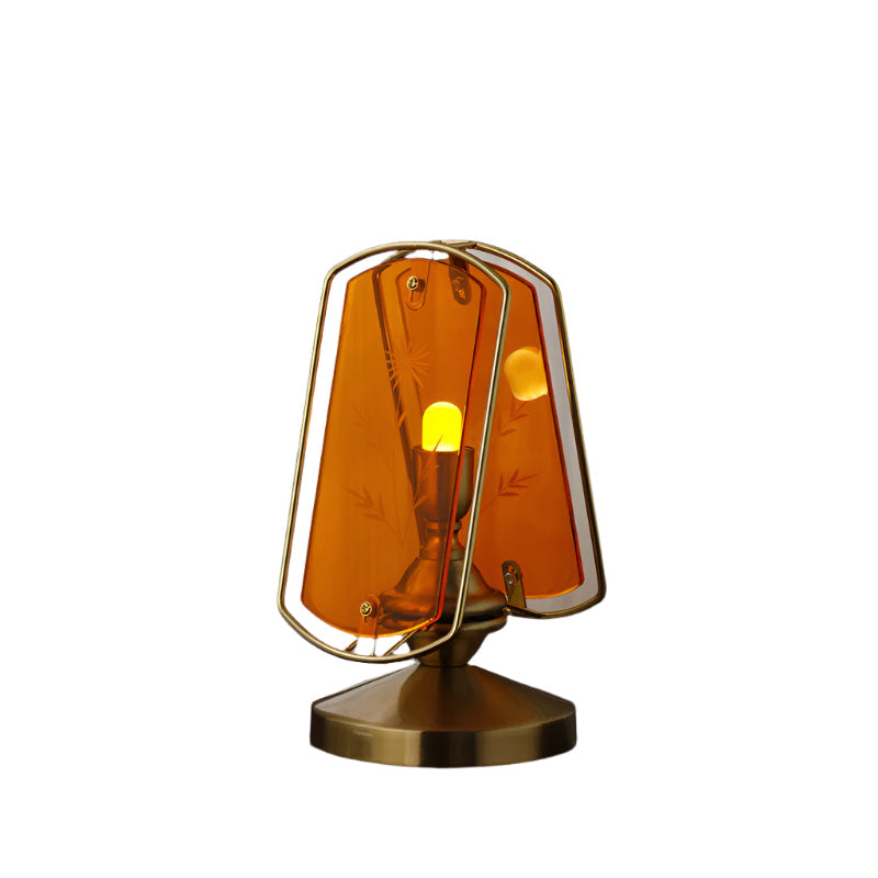 FloraLume – Lampe de table gravée de fleurs avec abat-jour artistique  